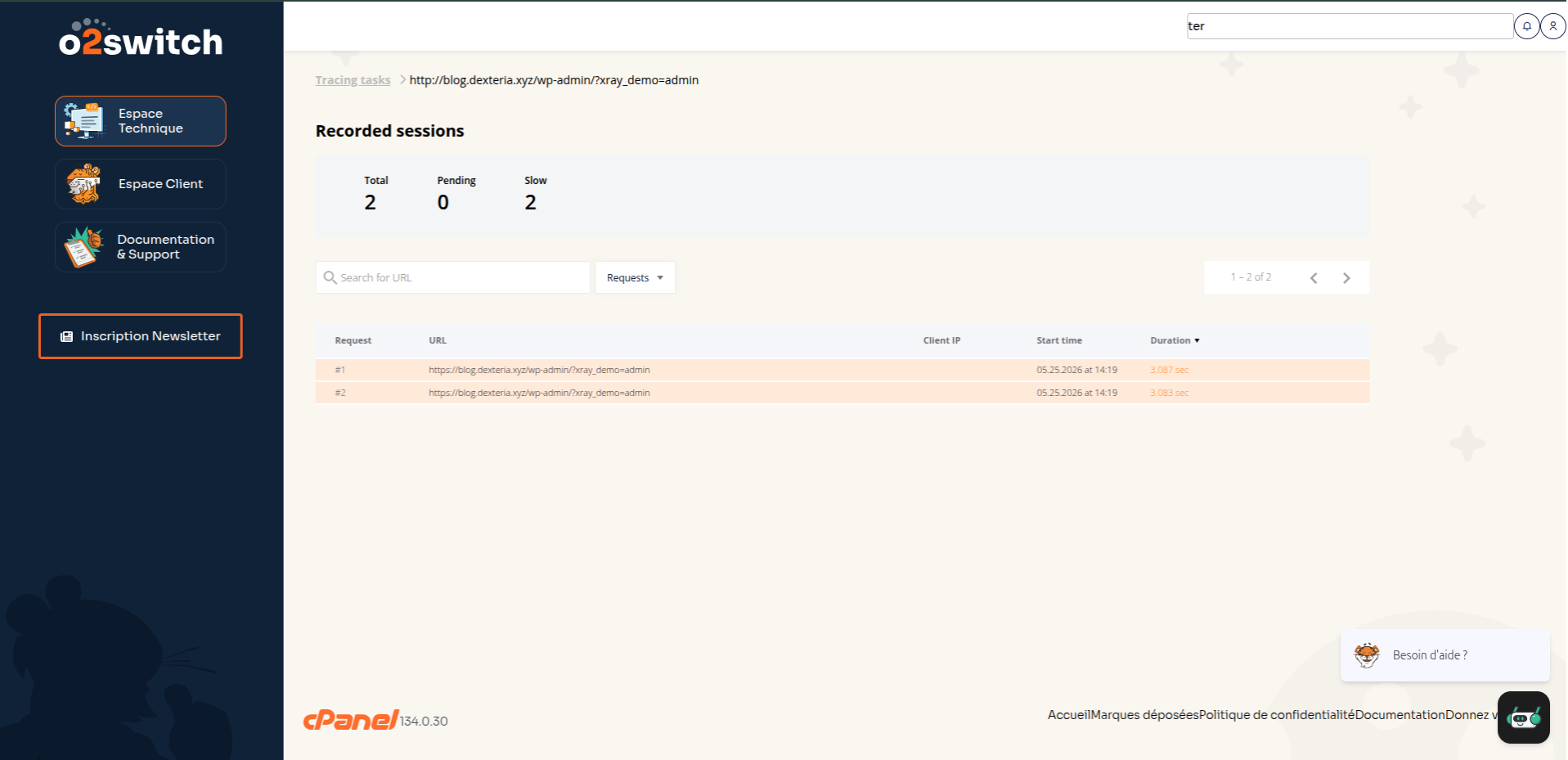 Rapports PHP X-Ray pour un back-office lent.